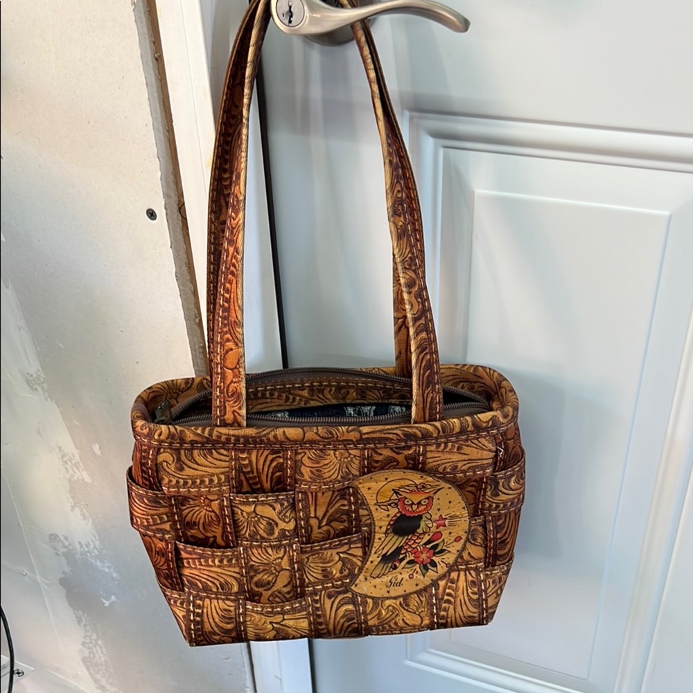 Harveys Brown Shoulder Bag with Elephant Print